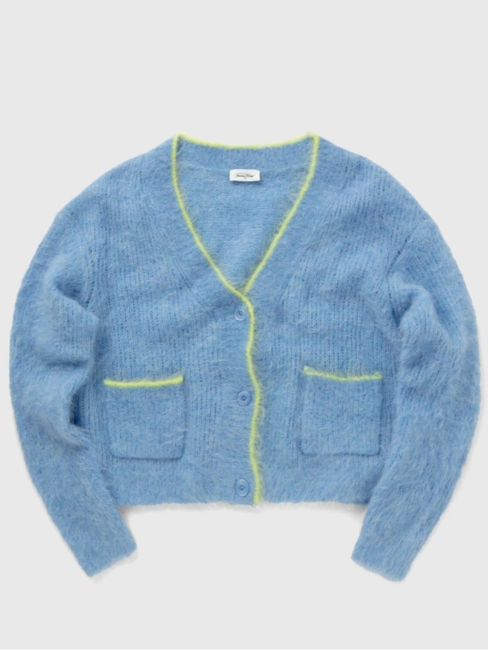 American Vintage Bymi blue fuzzy alpaca cardigan sweater